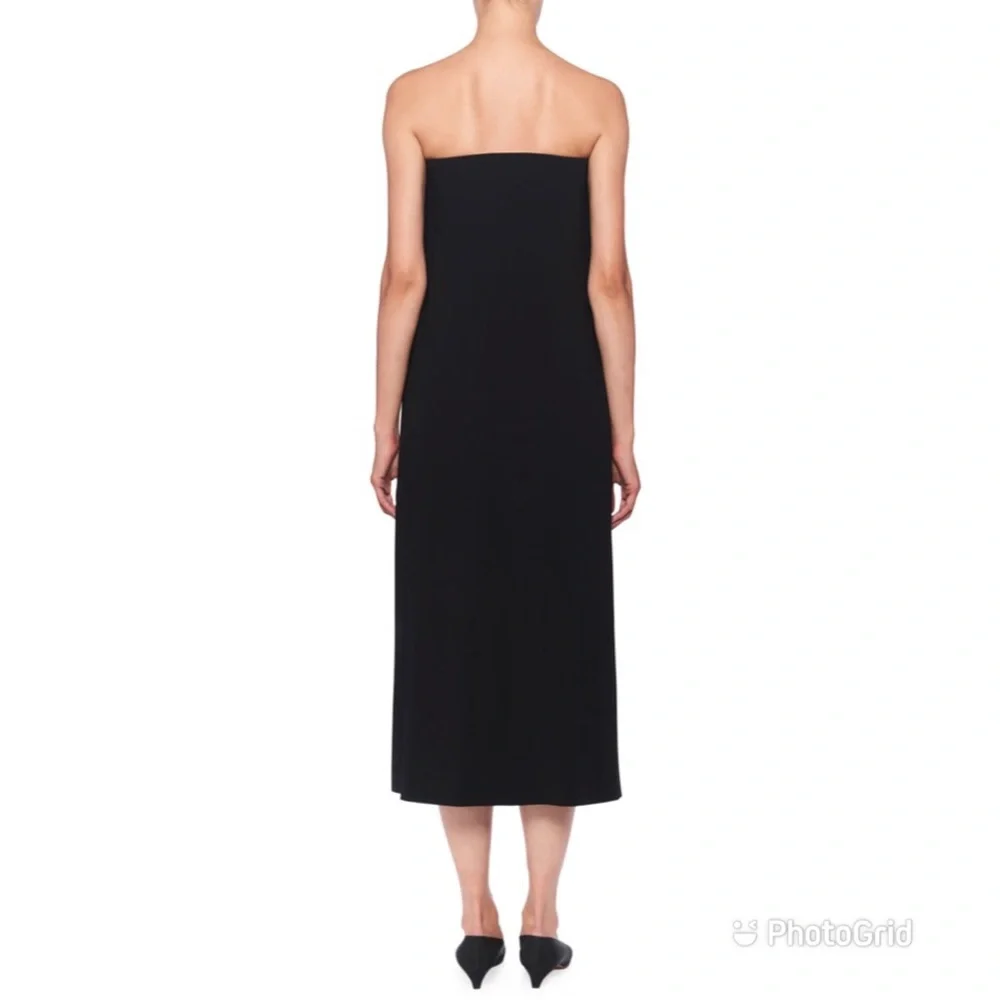 The Row Paola dress in black crepe - Picture 3 of 8